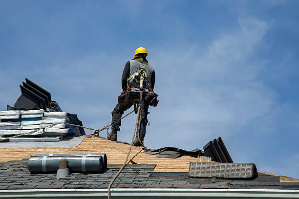 Professional Flat Roof Repair technician working in Lawrence, MA